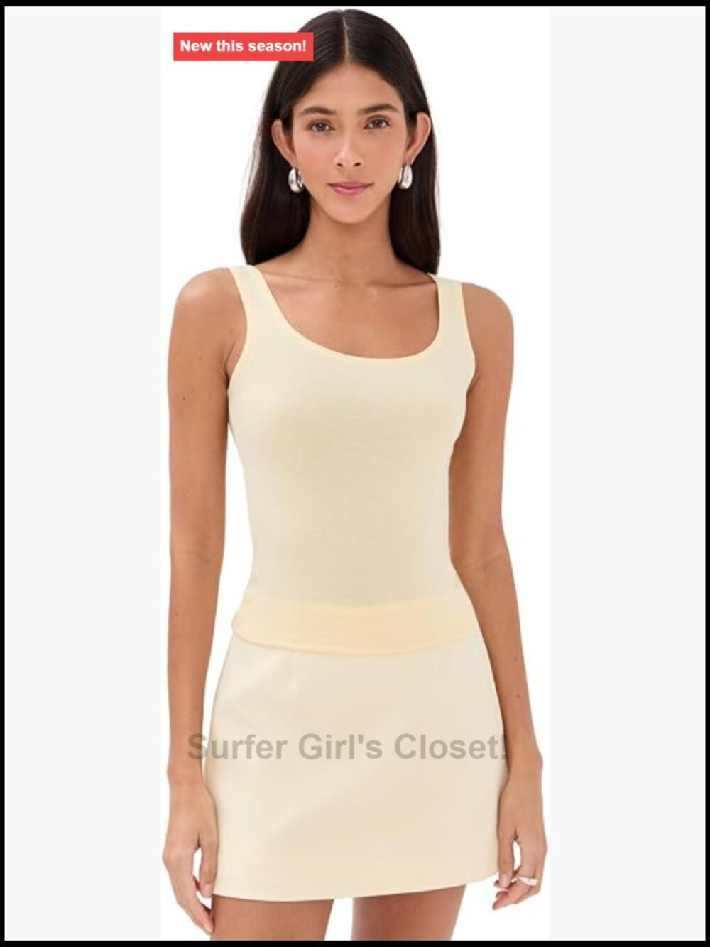 LE BOP Sleeveless Scoop Neck Tank Top Lightweight High Stretch